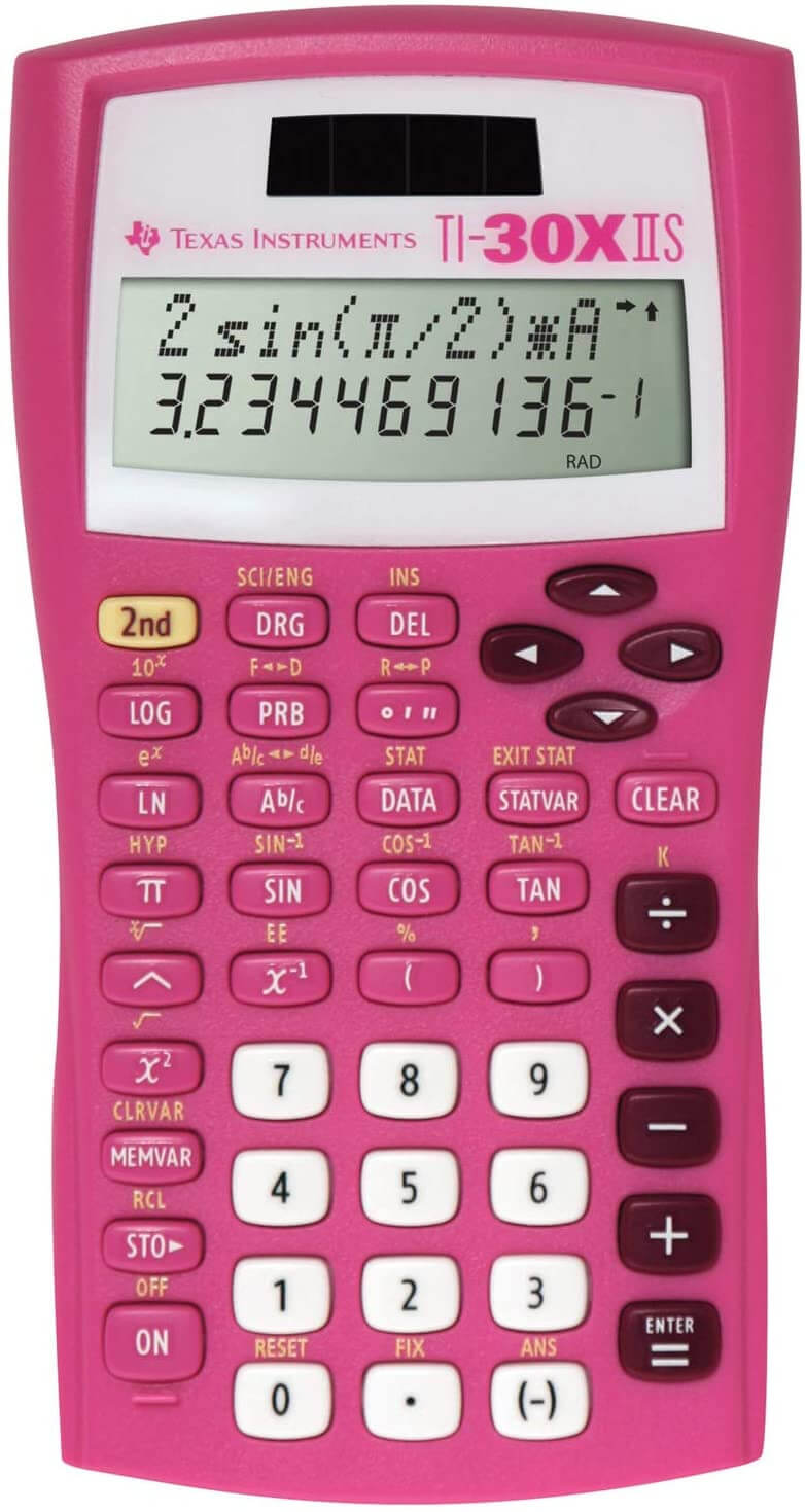 Texas Instruments TI-30X IIS Scientific Calculator – Pretty Pink
