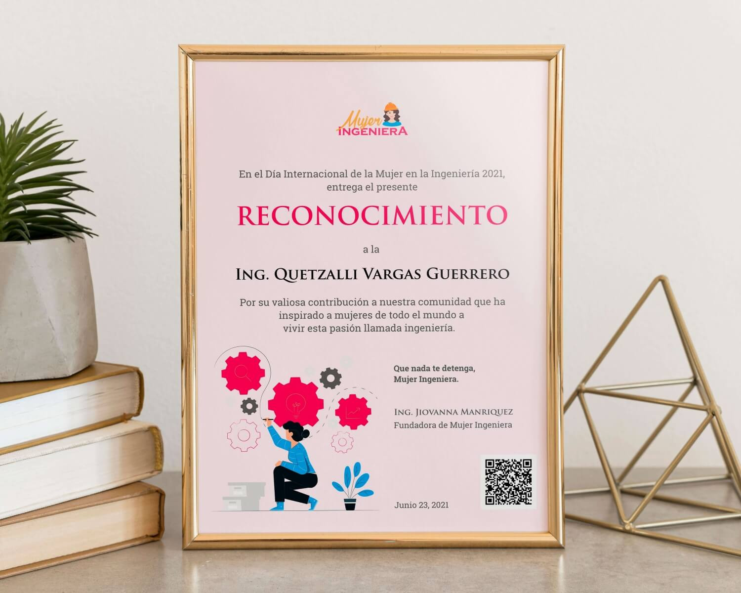 Reconocimiento Ing. Quetzalli